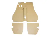 Complete Tan Rubber Floor Mat Set LHD. Porsche 356B T5 - 64455650101, 64455650201, PCG55690200, 64455650401, 64455650301 - NLA55110105400