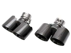 Auspuff Deluxe Quad Endrohre SCHWARZ CHROM. Porsche 991.2 Carrera - 9P1251187, 9P1251187H, 9P1251188, 9P1251188H, 9P1251187A, 9P1251187J, 9P1251187E, 9P1251187F, 9P1251187C, 9P1251187D, 9P1251187L, 9P1251188A, 9P1251188J, 9P1251188E, 9P1251188F, 9P1251188C, 9P1251188D, 9P1251188L
