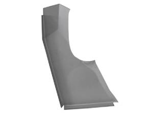 Plaque de renfort. Porsche 356A / 356B - 64450121100, 64450121200, 64450121100GRV, 64450121200GRV - PP106IR, P106IR, PP106IL, P106IL