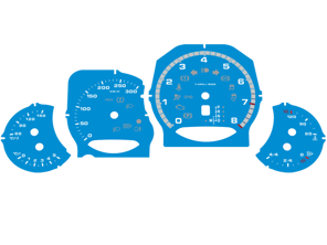 Zifferblattsatz, KMH. Porsche 958 Cayenne Turbo/Turbo S