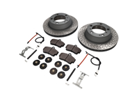 REAR Brake Pads and Brake Disc Package Porsche 997 C4 Sebro - 99635240104, 98635293911, 99661236501