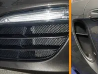 Kompletter Frontstoßstangen- und Seitenschlitz-Drahtgittersatz Porsche 981 Boxster