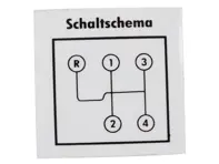 Decal for windscreen, gear shift pattern. Porsche 356B / 356C - 64470154200 - 1601503100