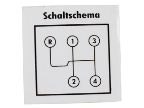 Decal for windscreen, gear shift pattern. Porsche 356B / 356C - 64470154200 - 1601503100