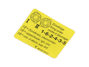 Aufkleber Zündreihenfolge. Porsche 964 / 993 - 96460254401