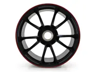 Llanta de aleación delantera de 20 pulgadas negra con borde rojo para Porsche 991 GT3 - 99136416883TR0, 99136416883, 99136416882TR0, 99136416882