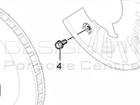 Plaque de protection du disque de frein Boulon. Porsche Cayenne MK II