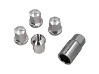 Antivols de roue avec clé, aluminium finition argent. Porsche 911 / 964 / 993 / 944 / 968 / 928 / 924 - 9210110S, 99336105700