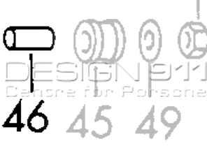 Stoßdämpferbuchse. Porsche 911/912 - 90133351300, 90133351302