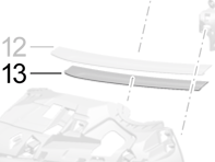 Lamelle des vorderen Stoßfängergitters, unten. Porsche 991.2 Turbo 2017>> - 99150576504OK1, 99150576604OK1