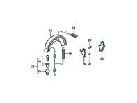 Handbrake Shoes Spring Kit. Porsche 928 / 928S /928 S2 / 928 S4 / 928 GTS - 99335207100, 298609723, 90135295410, 92835295702, 90135293210, 99335207301