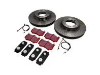 Brake Disc Package with EBC Sport Brake Pads Porsche 996 Turbo - 9963514XX04BRE, 99635141004, 99635140904BRE, 99635140904, DP31515C, 99661236501, 99635108901, 99635194911, 99635194912, 99635194913, 99635194910, 99735194902, 99735194903, 99735194904, 99661236500, 99635140903, 99635141003, 09C87711, 9P1615301A, 9P1615302A