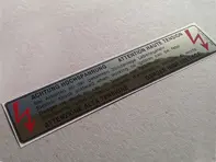 Danger High Voltage decal. Porsche 964 Turbo / 928 - 96470116300