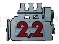 2.2L Motor Aufkleber für Heckscheibe. Porsche 911 70-73 - 91170110200