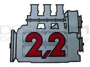 2.2L Motor Aufkleber für Heckscheibe. Porsche 911 70-73 - 91170110200