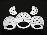 Instrumententafelsatz, Weiß. Porsche 997.2 PDK - KPH - 330 MPH - 9764121004PDK - F97 641 210 04TIP, F9764121004TIP