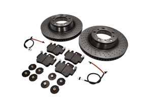 Kit de disques de frein avec plaquettes de frein PAGID Street+ pour Porsche 996 (1997-2004). - 07B31415, 99635240X02BRE, 99635240X02, 99661236501, 99635208602, 99635208600, T8028SP2001