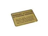 Sticker Fan Warning. Porsche 928 - 92870115102