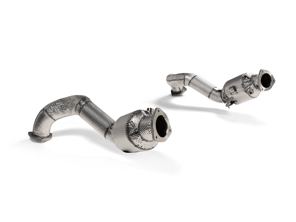 Jeu de tuyaux de liaison Akrapovic (titane). Porsche 718 Cayman GT4 RS / Boxster Spyder RS - L-PO/T/17, 9GT254350B, 9GT254350C, 9GT254351B, 9GT254351C - L-PO/T/17