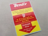 Bendix fuel pump sticker. Porsche 911 (1965 – 1968) - 91170101700
