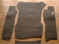 Ensemble de tapis de coffre. Porsche 911 1969-73 (LWB)