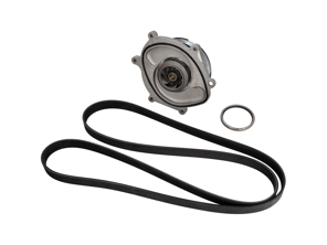 Kit pompa acqua, cinghia e termostato. Porsche 981 Boxster / Cayman / Porsche 991.1 - 0PB121035A, 9A110221800, 0PB903137A, 9A110222602, 9A110622603, 9A712111000, 9A110655900, 0PB121688