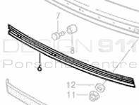 Embutido de plástico de goma de impacto. Porsche 911 - 91150514902