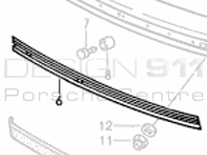 Incrustation en plastique en caoutchouc d'impact. Porsche 911 - 91150514902