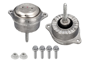 Engine mount kit, SET OF 2. Porsche 993 C2 / C4  / 993 Turbo (non-Cabrio) - 99337504909, 99337504905, 99337504907