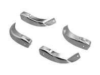 Side sill panel end caps, Chrome. Porsche 911 1968-73 - 90155911150, 911287-04, 90155911250, 911287-03, 90155911350, 911287-03, 90155911450, 911287-04