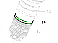 Stoßdämpferklemme vorne (Typ mit Luftfederung). Porsche 970 Panamera - 97034360300