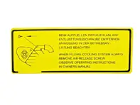 Recharge autocollante pour système de refroidissement. Porsche 924 / 924S / 944 - 94400612100 - PAK4E2