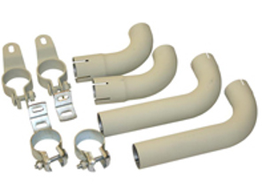 Kit de tuyau d'échappement et collier de serrage. Porsche 356B / 356C - 61611100700, 92.304, 92304, 61611122103, 61611122303, 61611102500, 61611125501 - 1620701610