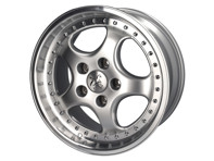 Cerchio in lega da 18" KT2 Split Rim Look 8.5J ET52 - Finitura argento Porsche PCD5/130 - KT2S018, KT2S01808552, KT2S01809552