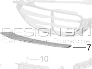 Front bumper disc retaining frame lower. Porsche 991 C2 - 991505765001E0, 991505766001E0