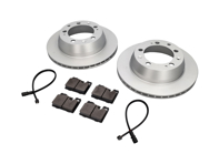Rear Brake pads and brake disc package. Porsche 944 Cars without ABS - 94435204105, 94435295102, 94461221104