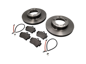 Pack de plaquettes de frein et disques de frein AVANT pour Porsche Boxster 986 2.5L / 2.7L 1997-04 - 98735193903, 98635140105, 99661236501, 98735193903BRE, 98635140105BRE, P65007, 98635139311, 98635193911, 98635193913, 98635193915, 98735193902, 98735193904, 09948211, 99661236500