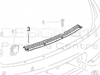 Rear bumper top bracket. Porsche 996 C2 / C4 / GT MKI - 99650583300
