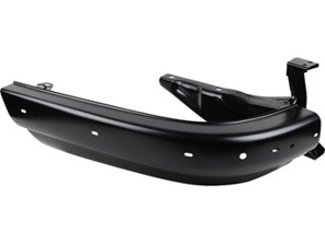 Rear bumper left corner, without cut out for exhaust pipe. Porsche 1969-73 - 1684400970, 591187-1, 591187, 91150502102GRV, 91150502102 - 1684400970