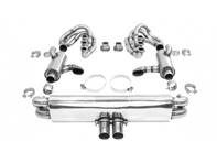 CARGRAPHIC GT Sport排气系统，复古风格，配备ID42 GT歧管套件，带加热功能，无阀门，GT3外观。适用于保时捷964 Carrera 2/4/RS - 96411104504, 96411104605, 96411104502, 96421103905, 96421103932, 96421104004