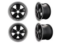 19' Fuchs Alloy Wheels SET OF 4 in Black 8.5J & 11J For Porsche Car - 999362B198556, 999362B191151