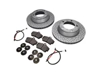 HINTERE Bremsbeläge + Bremsscheibenpaket. Porsche 996 1997-04 Sebro - 99635240104, 98635293911, 99635208602, 99635208600, 99661236501