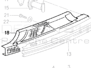 Bouclier thermique d'échappement de pare-chocs arrière. Porsche Boxster 986 2003-04 - 98650547501