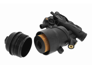 Oliefilter met filterhuis. Porsche 958 Cayenne / 95B.1 Macan / 970 Panamera - 95810701032, 95810701031, 95810701030 - V45-0247