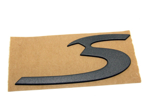 S - Badge with cutout, Grey. Porsche 996 C4S - 99655924300D04, 99655924300