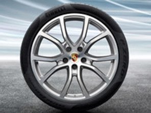 21' Cayenne Exclusive Design PLATINUM SILVER Alloy Wheels & Summer Tyres Original Porsche - 9Y0044640J