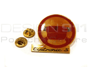 Pin Badge 'Steering wheel - tiptronic S' Gold/Red