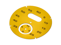 Sport chrono instrument face, Speed Yellow. Porsche 997 / 991 / Boxster / Cayman / Panamera - 97641997051