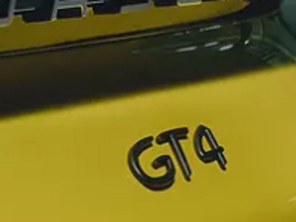 Insigne arrière GT4, à l'arrière. Porsche 718 (982) Cayman GT4 - 98204480084041