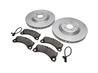 Front brakes disc and brake pads package Porsche Macan 3.0L - 95B615301T, 95B615302R, 971698151AD, 95B907253